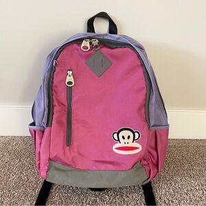 2010 Paul Frank Backpack Julius the Monkey Pink & Purple